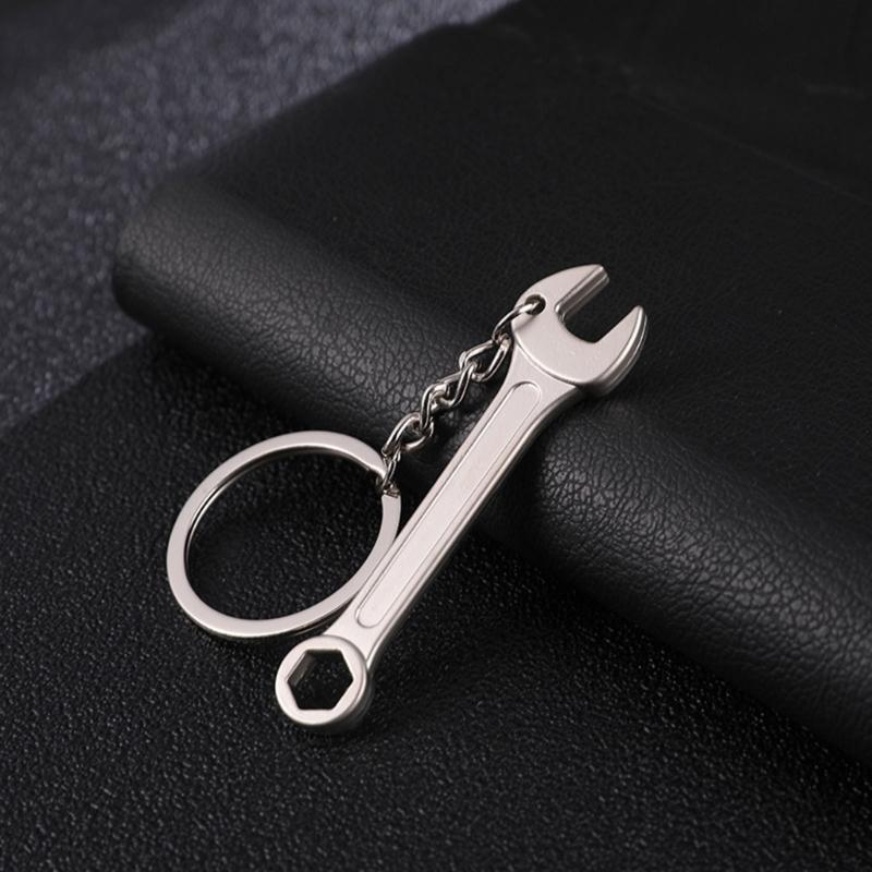 2 Stück Mini-Schraubenschlüssel Werkzeug Anhänger Schlüsselanhänger Multitool Schlüsselhalter Organizer Metallschraubenschlüssel Schlüsselring Mini-Taschenwerkzeug Orna
