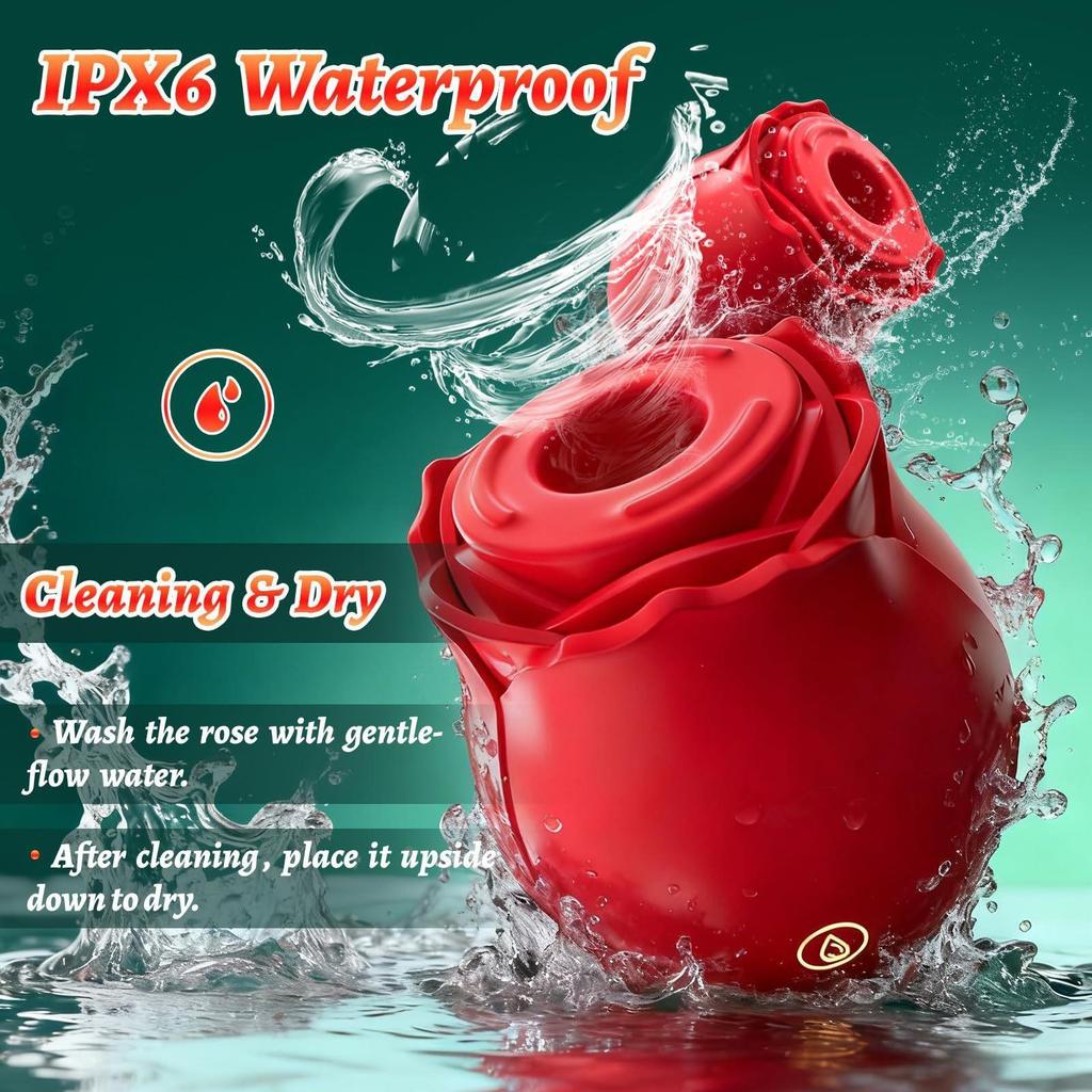 Rose Vacuum Sucking Vibrator Vagina Intimate Nipple Sucker Oral Licking Clitoris Stimulation Powerful Sex Toys for Female Adults
