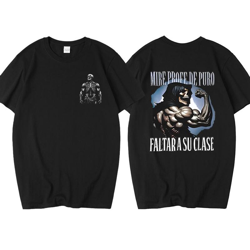 Funny Skeleton Calacas Chidas Gym Print Tshirts For Men Summer Short Sleeve Loose Cotton Tshirt Male Gym Oversized Tshirt Top