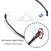 New Folding Reading Glasses With Box 360 °Rotating Lightweight Presbyopic Eyewear Women Foldable Reading Eyeglass Mirror Leg