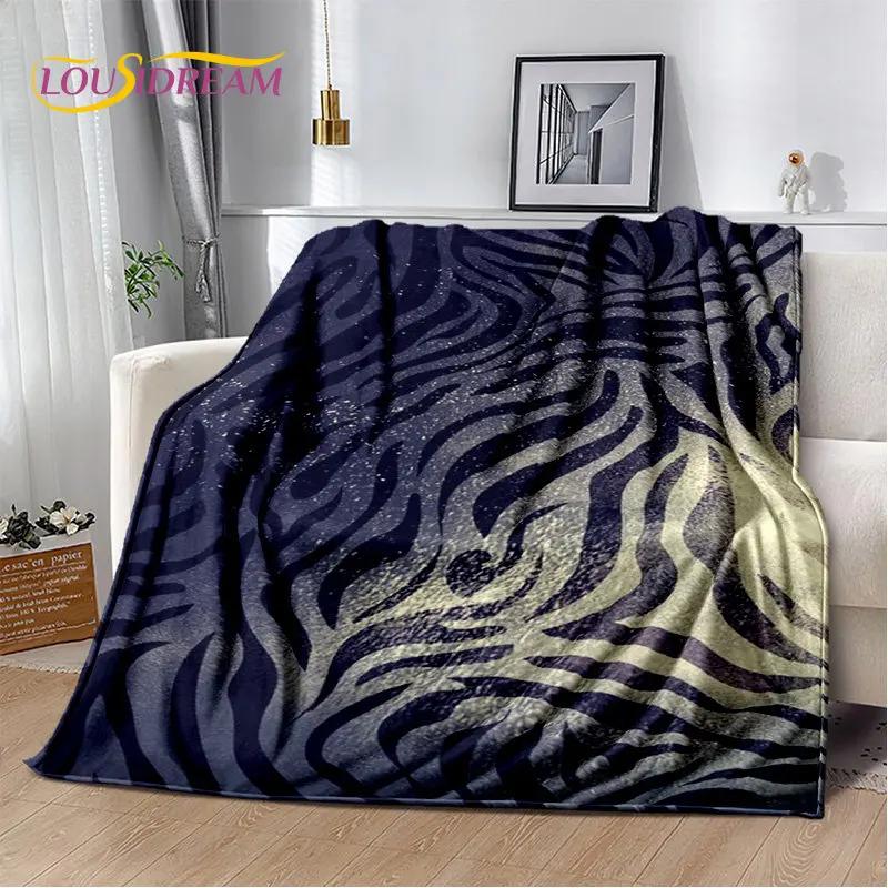 3D Colorful Zebra Pattern Soft Plush Blanket,Flannel Blanket Throw Blanket for Living Room Bedroom Bed Sofa Picnic Office Cover