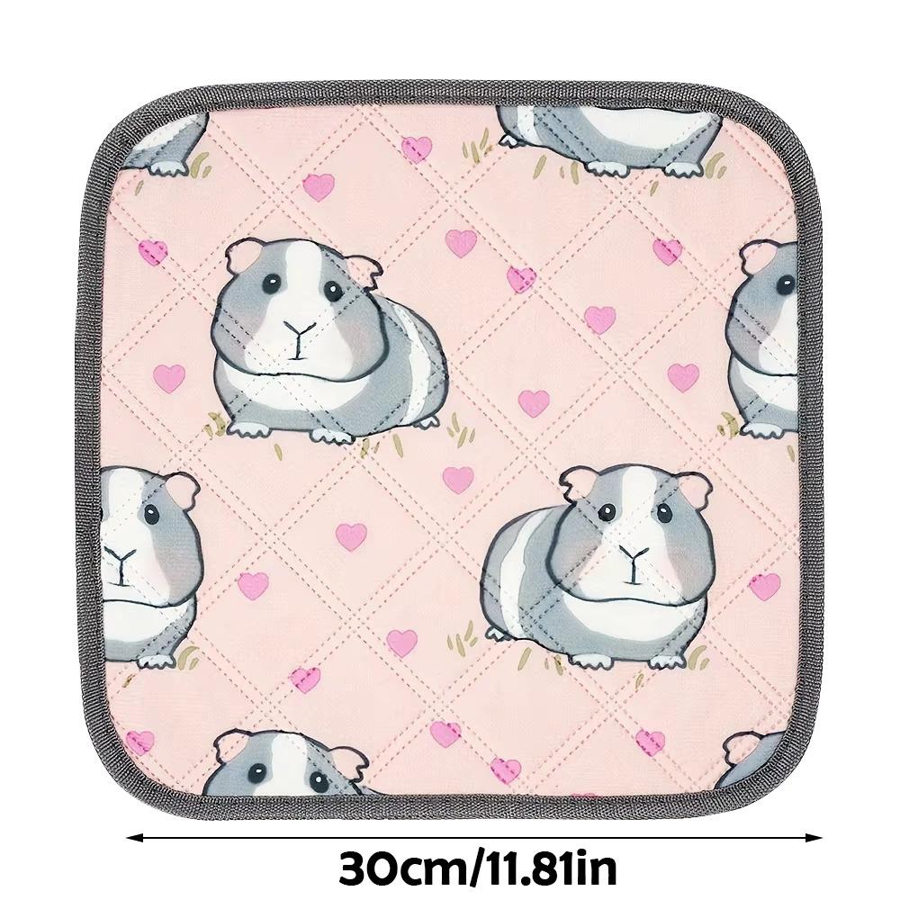 

Reusable Hamster Pee Pad Washable Small Pet Bedding New Non-Slip Mat for Guinea Pigs Small Animals S 30x30cm
