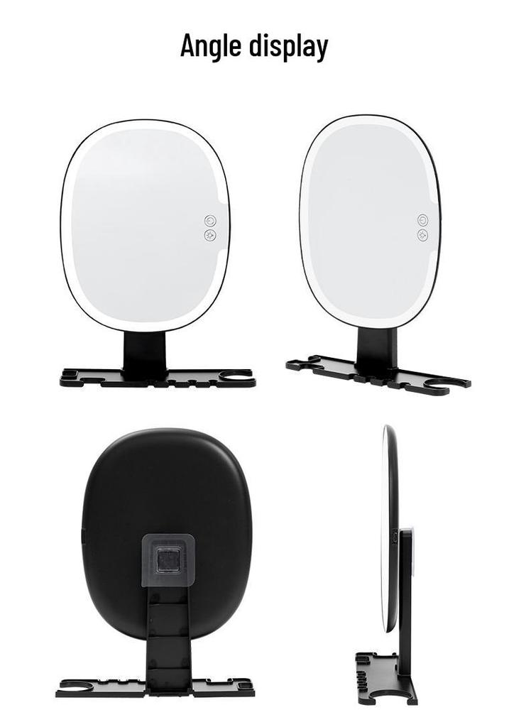 Shower-Proof LED Makeup & Shaving Mirror with Anti-Fog, Storage Shelf & Hooks