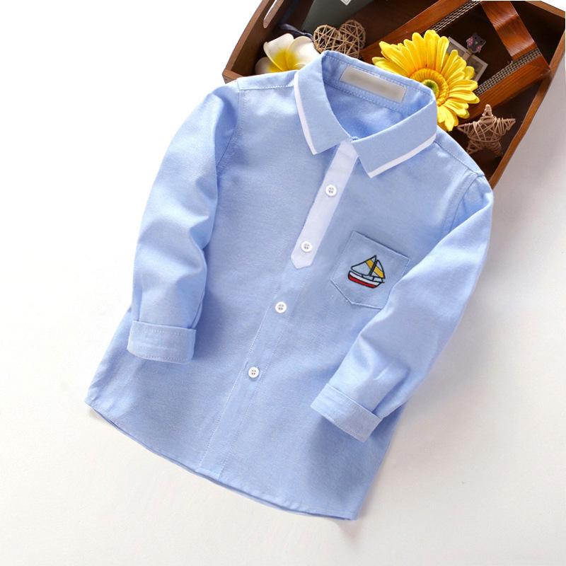 Jungen Langarm Freizeithemd für Frühling und Herbst - Neuer Stil für kleine und mittlere Kinder