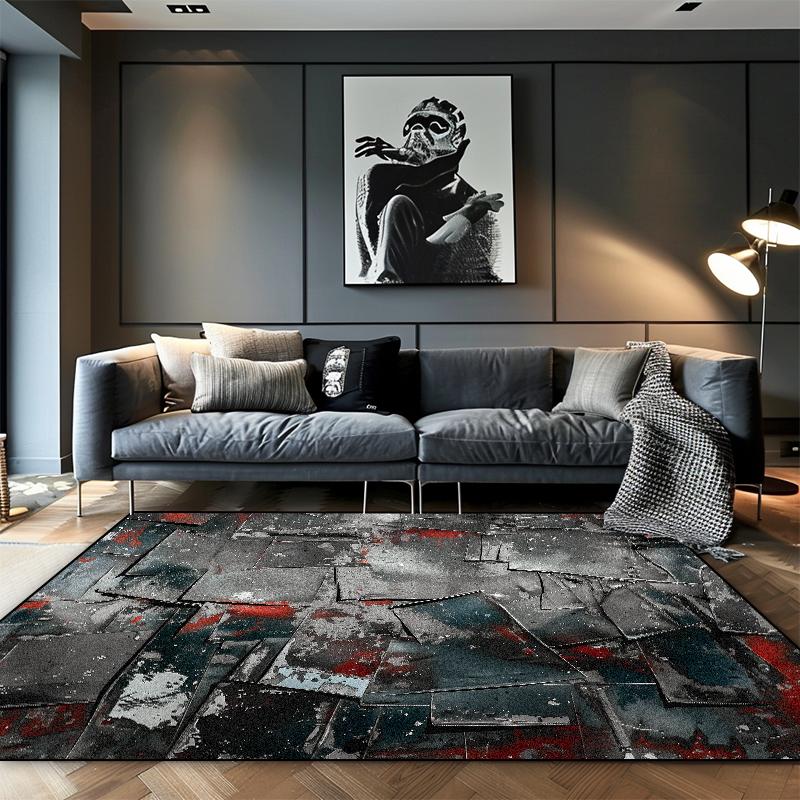 Luxuriöse graue Teppiche im nordischen Stil Wohnzimmer Hochwertige Heimdekoration Sofa Große Flächenteppiche Lounge Ankleidezimmer Weiche rutschfeste Matten