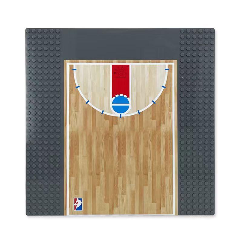 Baseplate Sportiva per Basket e Calcio Giocattolo da Costruzione Assemblabile per Bambini J094A32X32 Particelle Piccole
