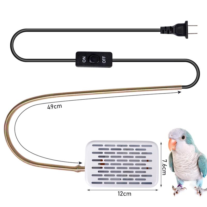 

1pcs Bird Cage Heater Simulated Natural Environment Lighting Warming Heat Lamp Anti Bite Warmer Light For Parrots Parrot