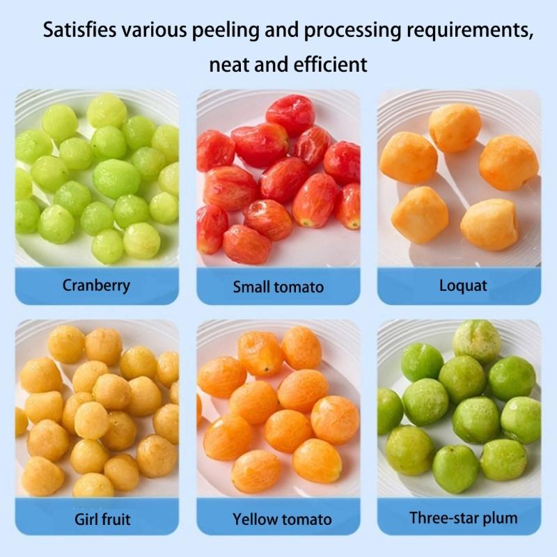 Rechargeable Grape Peeling Machine Electric Automatic Fruit Peeler With Stainless Steel Blade Household Appliance