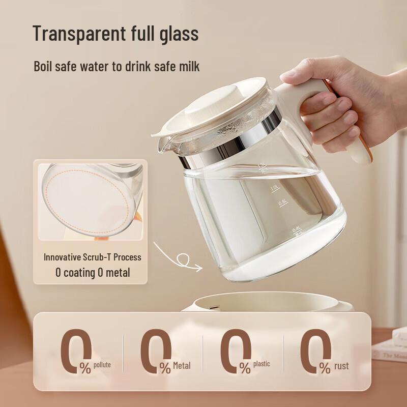 BEAR 1.3L Full Glass Thermostatic Kettle