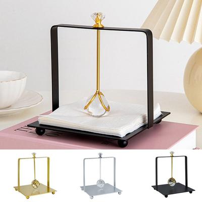 Quadratische Basis Serviettenhalter Ständer Gold/Silber/Schwarz Metall Serviettenständer für Zuhause
