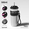 MRSIKEY 500ml Portable Insulated Straw Mug
