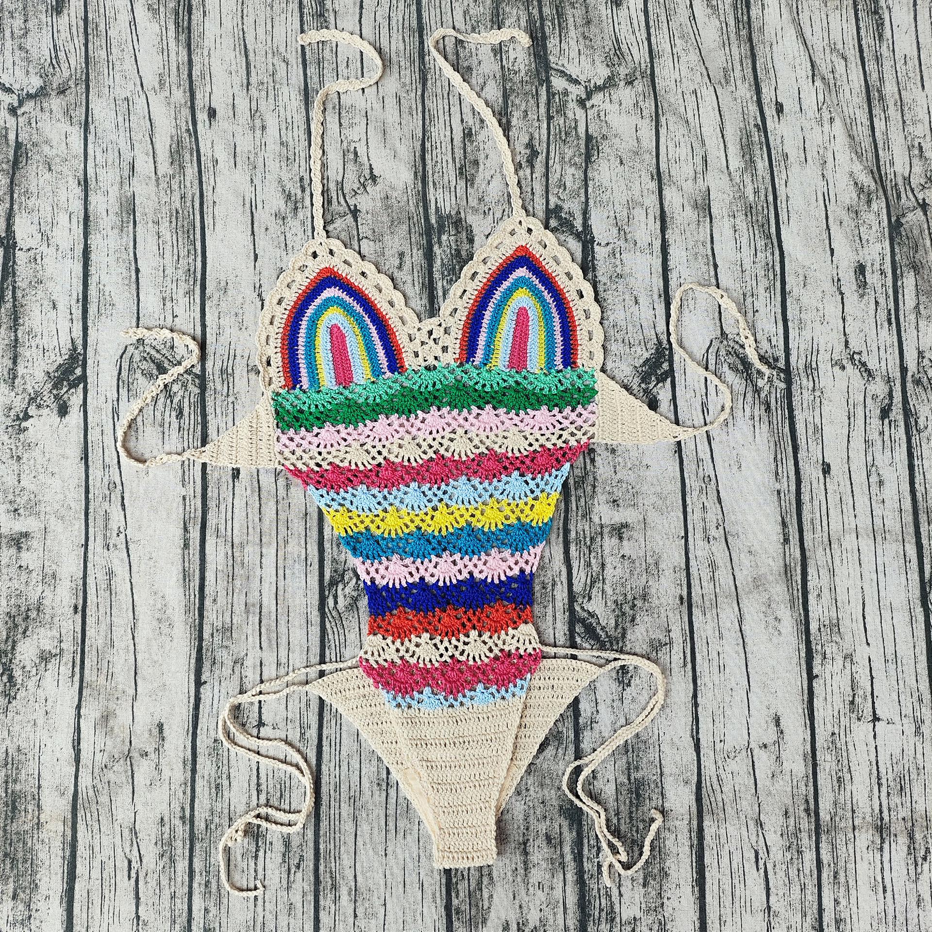 

Купальник монокини ручной работы, связанный крючком M