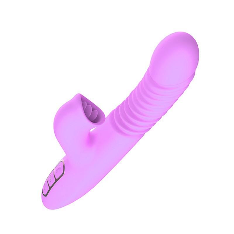 Honey Tongue Cyclone Fully Automatic Telescopic Heated Vibrator Female Electric Masturbator Erotic Sex Toys