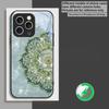 Fragrant Golden Mandala suitable for iPhone 17 Pro Max 16E 15 Pro 14 13 Plus 12 mini 11 XR Xs 7 8 16 Air black Glass Phone Case