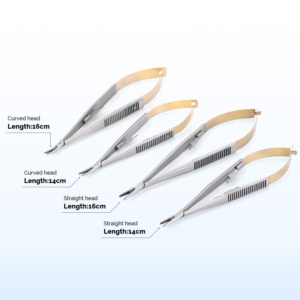 1Pc Dental Orthodontic Implant Castroviejo Needle Holder 14 16Cm Straight Curved Head Dentistry Surgical Pliers Forcep