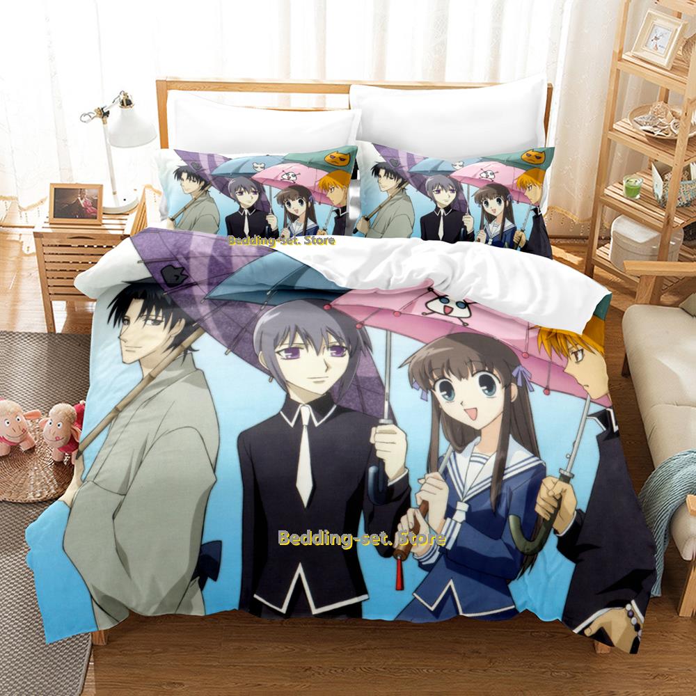 

Персональный комплект постельного белья с фруктами и корзиной для односпальных и двуспальных кроватей размера «king-size» для взрослых и детей, комплект пододеяльников для спальни с рисунком аниме EU Single(135x200cm)