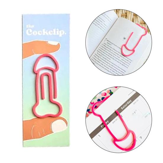 Funniest Book Clip Cock Weenie Shaped Lightweight Easy To Carry Acrylic Book Marker Fun Reading Sign