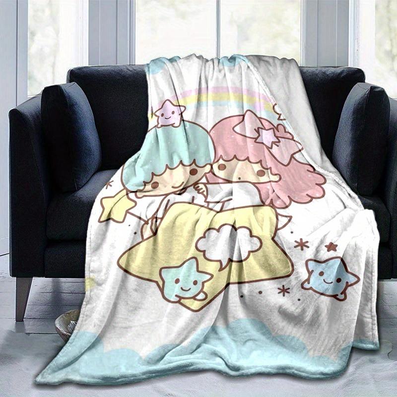 1pc, Sanrio Cozy Home Decor: Soft Flannel Blanket for Bedroom, Living Room & Travel, Perfect Gift! Star-Themed Sofa Throw, Outdoor Camping Blanket, Ca