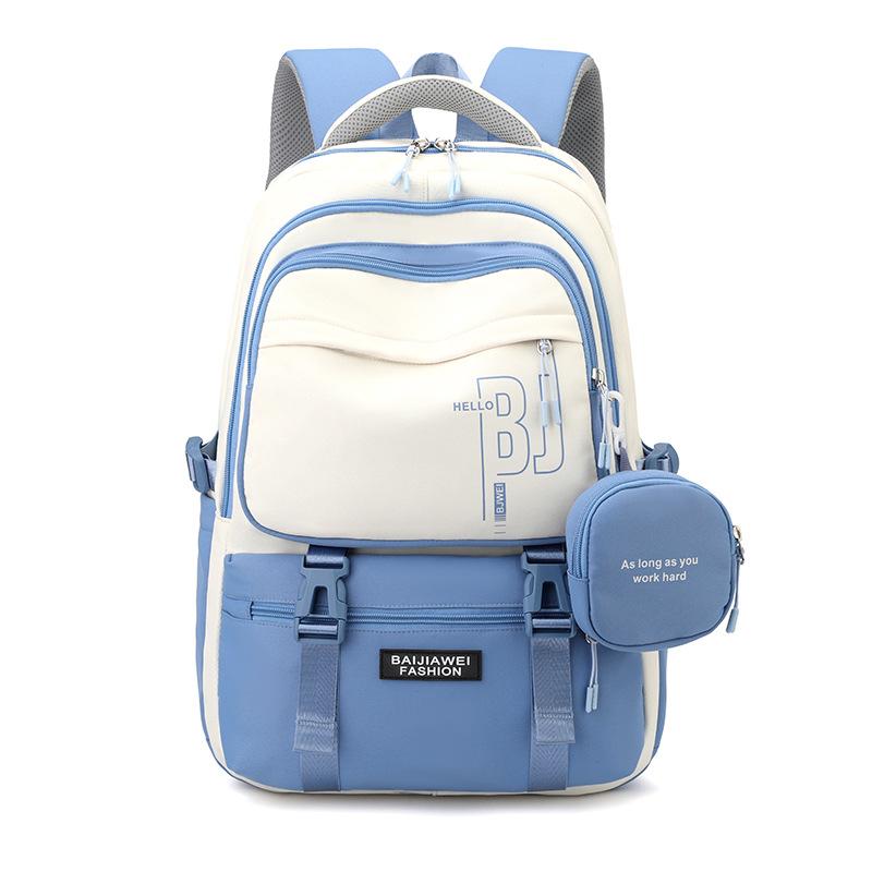 Large Capacity Backpack Children Backpack with Purse High School Student School Bags Kids Waterproof Schoolbags Teenager