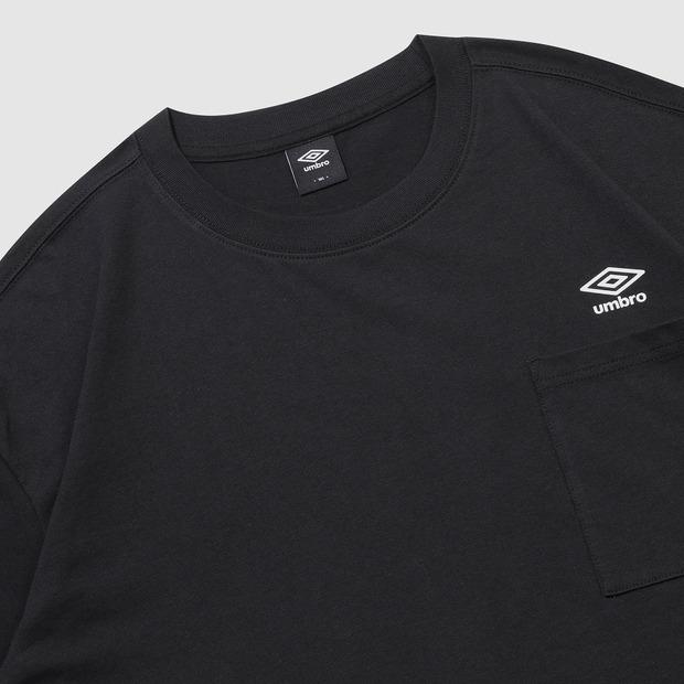 UMBRO Pocket Cotton Long Sleeve T-Shirt Black Ur121Crl11