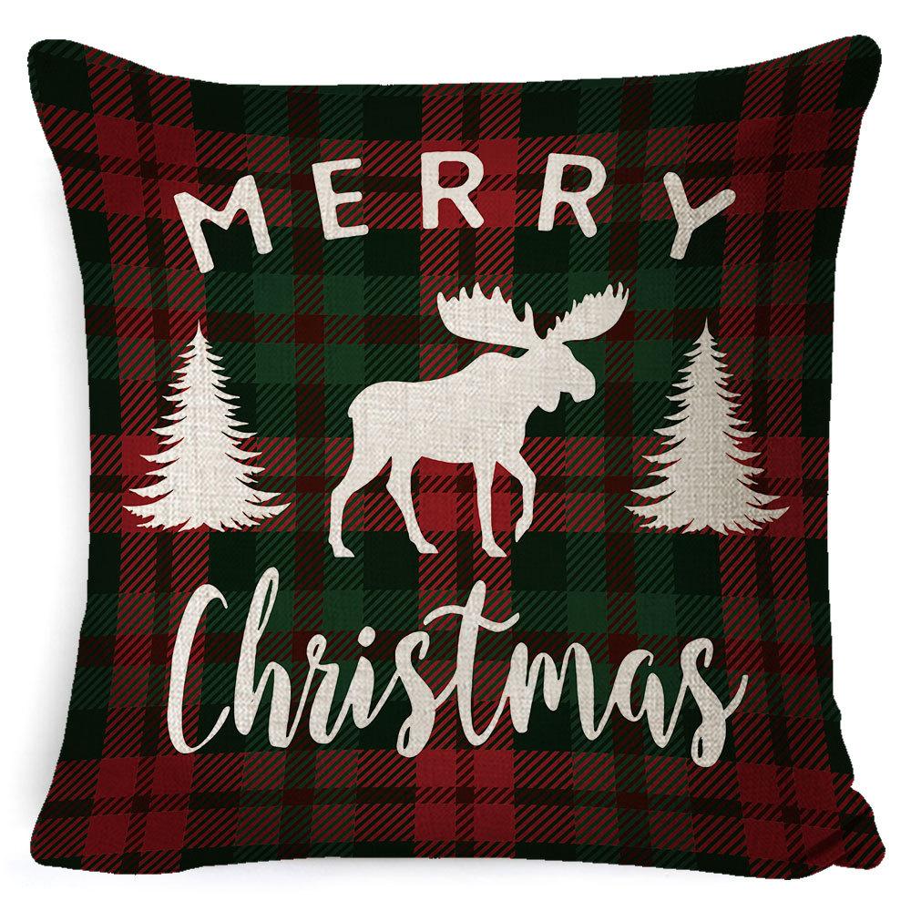 Nový vánoční povlak na polštář kostkovaný polštář domov pohovka polštář povlak na polštář dárek postel polštář
