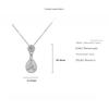 925 Silver Necklace Women Sparkling Zircon Teardrop Pendant Clavicle Chain Jewelry Gift for Birthday Party
