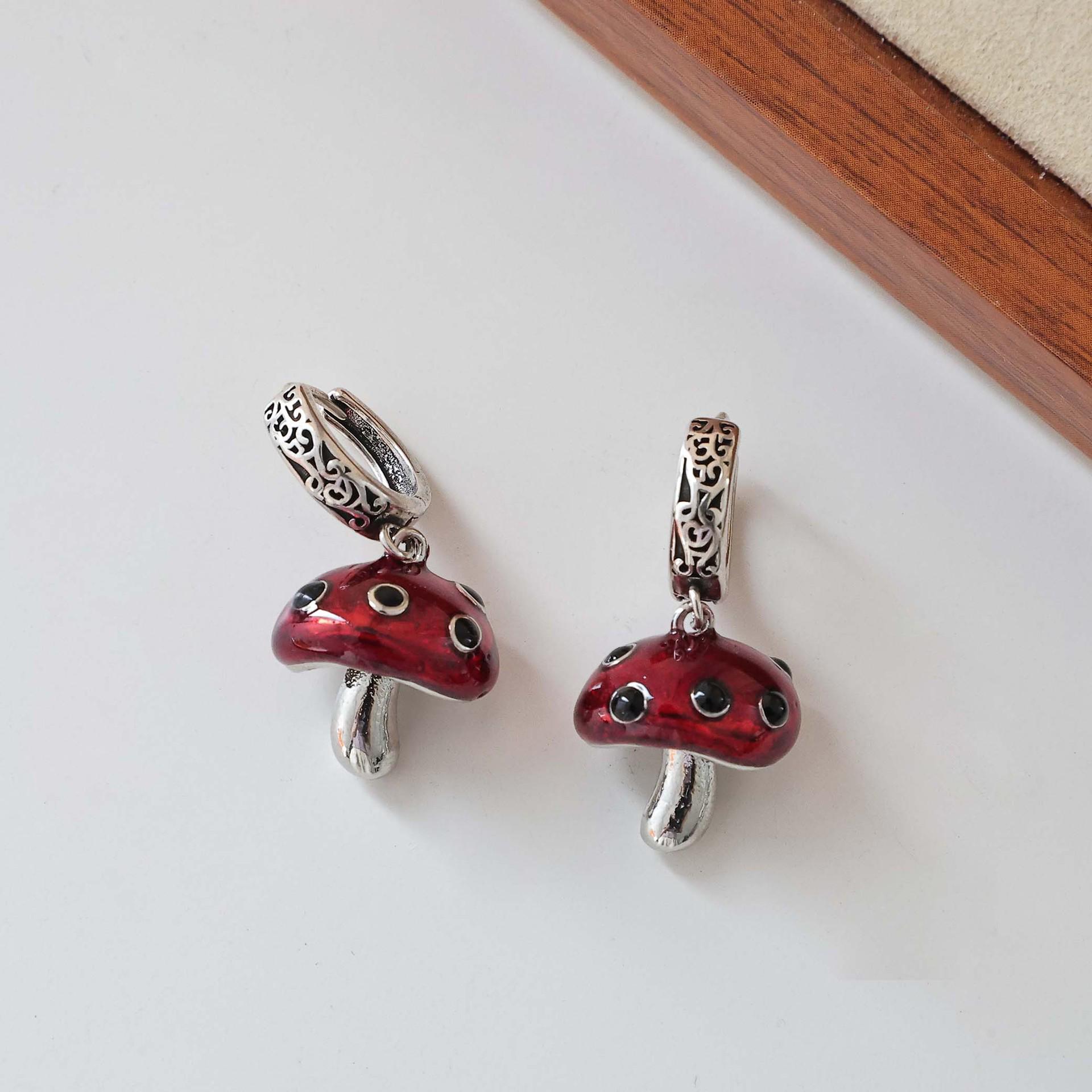 

2025 Women s Trendy Strawberry, Cherry & Mushroom Stud Earrings - Versatile & Stylish High-End Jewelry