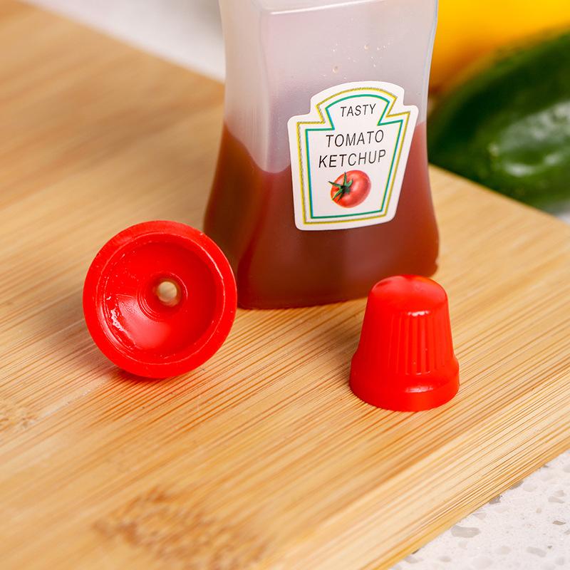 1/2/4Pcs Mini Sauce Bottle Portable Salad Ketchup Honey Jars Bento Squeeze Bottle Seasoning Organizer Lunch Box Accessories