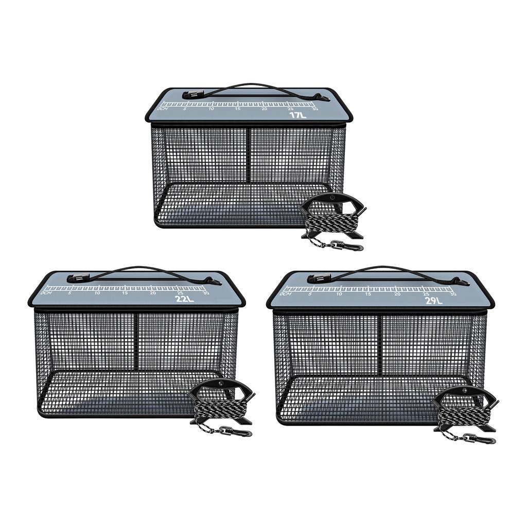 Floating Fishing Basket Folding Fish Basket Quick Drying Fishing Baits Storage Cage Portable Fishing Net Easy To Use