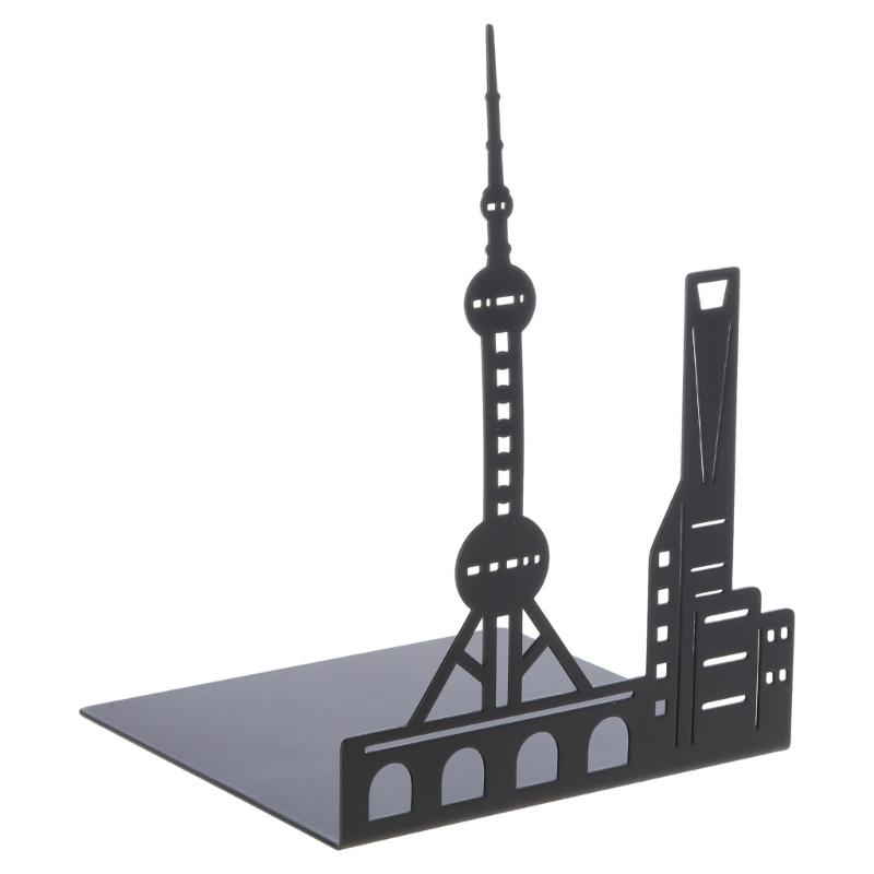 Creative Art Design Metal Book Stoppers Creative Landmarks Building Bookends Book Organizer Creative Birthda