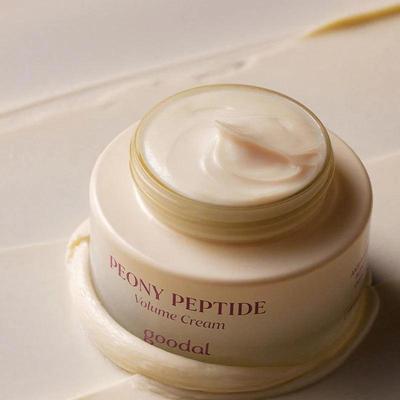 Crema Peonía Péptido Volumen 60ml, 5 proteínas vegetales + péptidos, Hidratante, Cosméticos Coreanos, Kbeauty, muestra