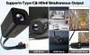 HDMI 12x Zoom USB Camera ELPCAM 4K Auto Focus 60FPS High Speed USB Webcam USB HDMI Simultaneous Output PC Camera Manual Zoom Remote Control Camera TV