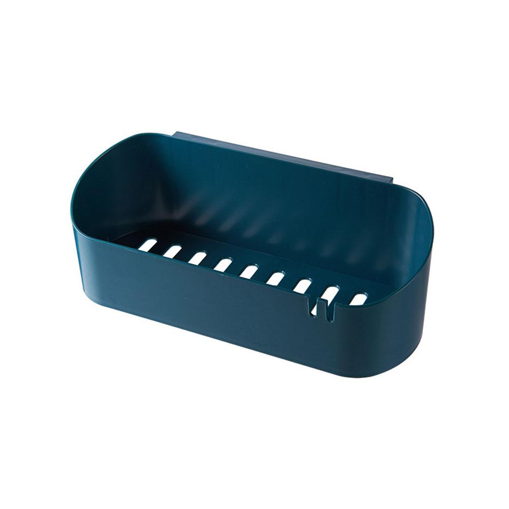 Étagère de Salle de Bain en Plastique Étagère de Rangement Organisateur de Douche Panier de Rangement pour Cosmétiques Support Mural Design à Vidange Support sans Perçage