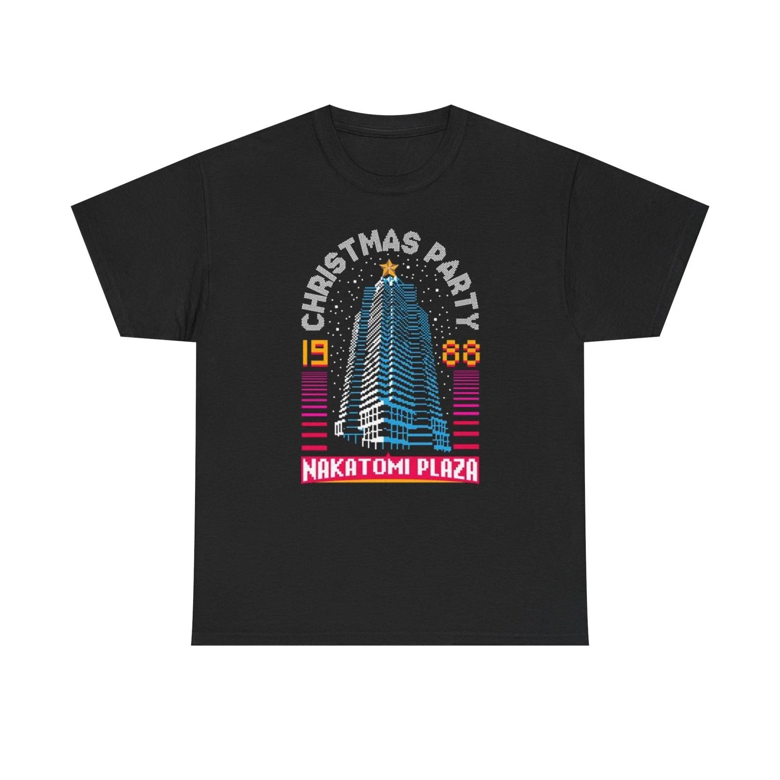 Nakatomi Plaza Christmas Party 1988 Black Tee-Tshirt 2XL