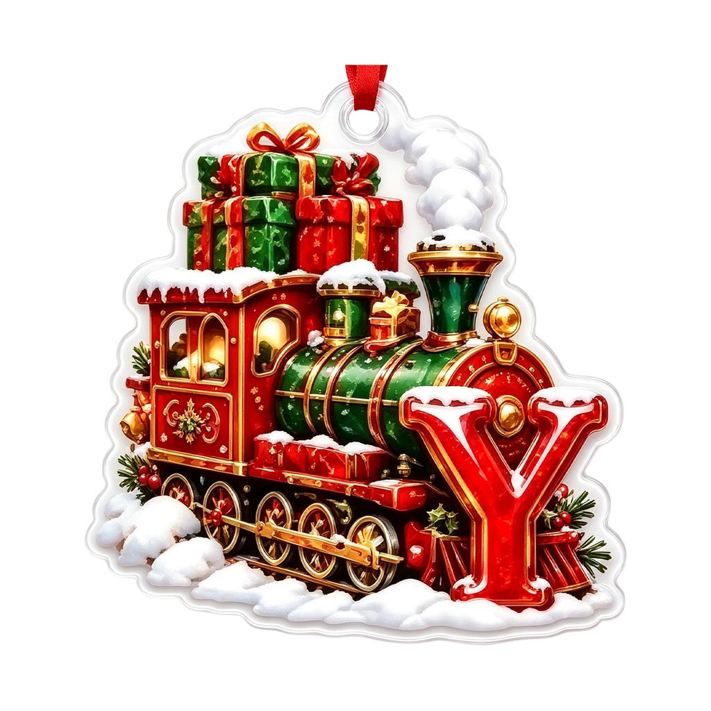 Weihnachtsbrief 2D Acryl Hängeornament, Weihnachtsdekoration für Baum und Zuhause