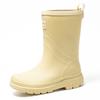 New medium and high tube rain shoes women's fashion integrated velvet cotton rain boots adult non-slip waterproof women's water shoes