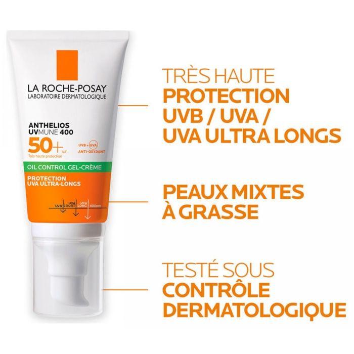 Soin solaire - La Roche-Posay - Anthelios Gel-Crème - SPF 50+ - 50ml - Anti-Brillance