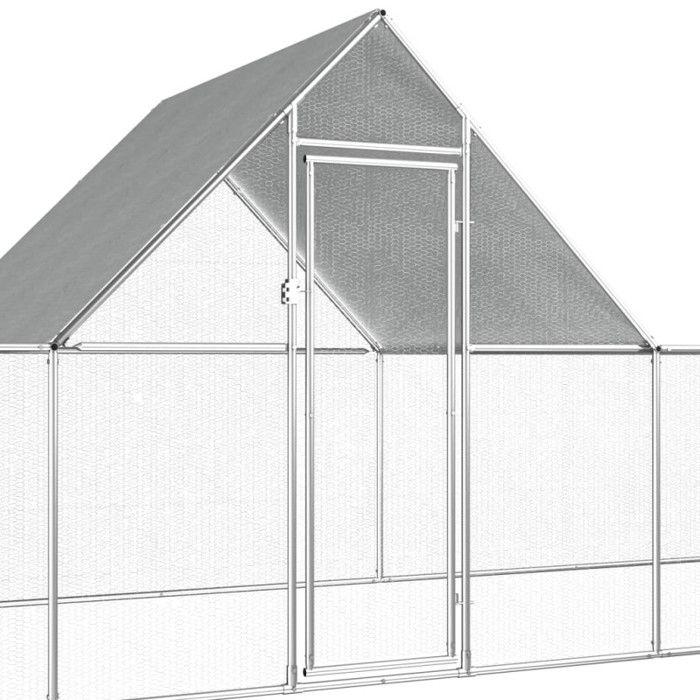 VidaXL Poulailler Acier Enclos Clapier Cage Animaux Lapins Canard Poulet 144564