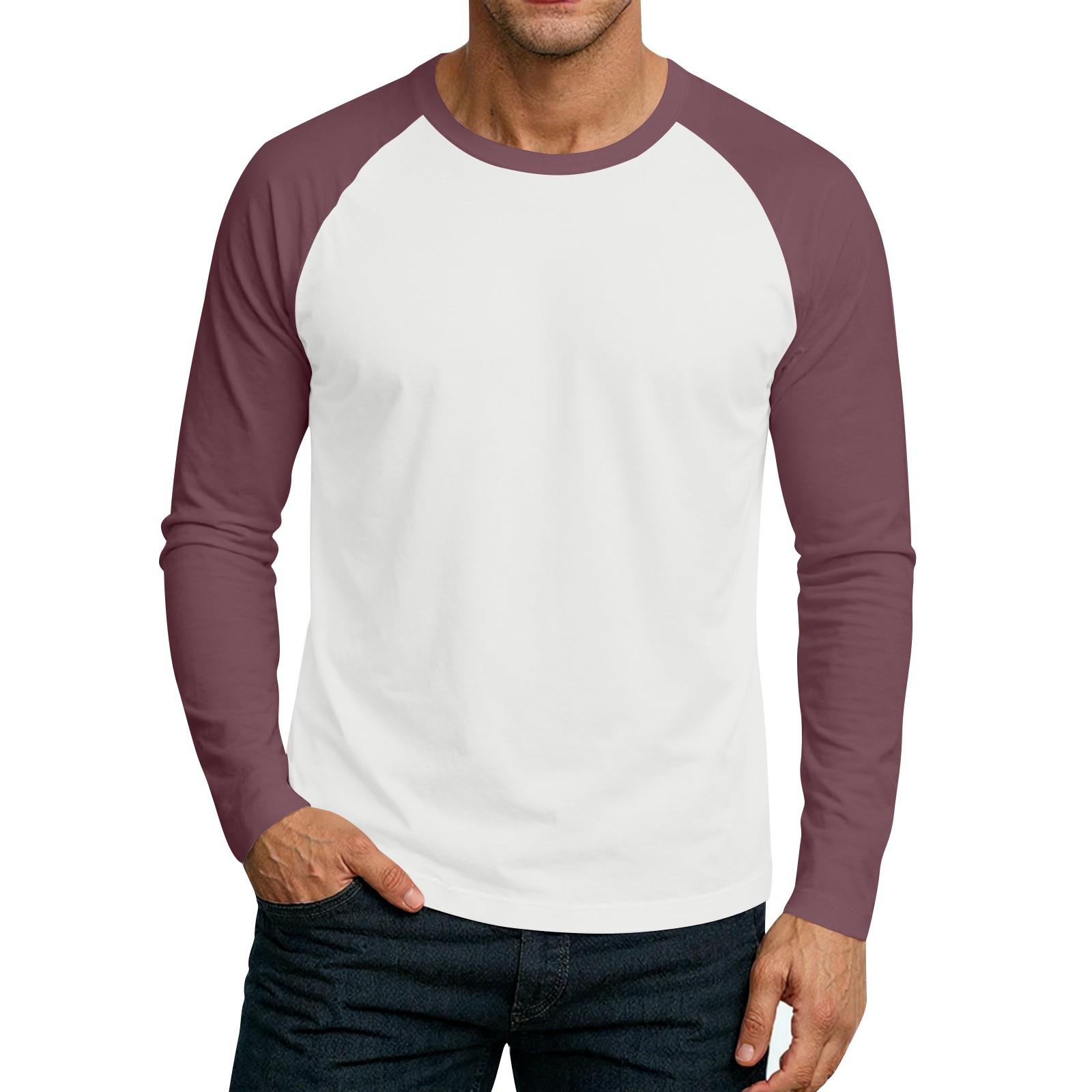 

Мужской топ-футболка с круглым вырезом и длинным рукавом XXXL