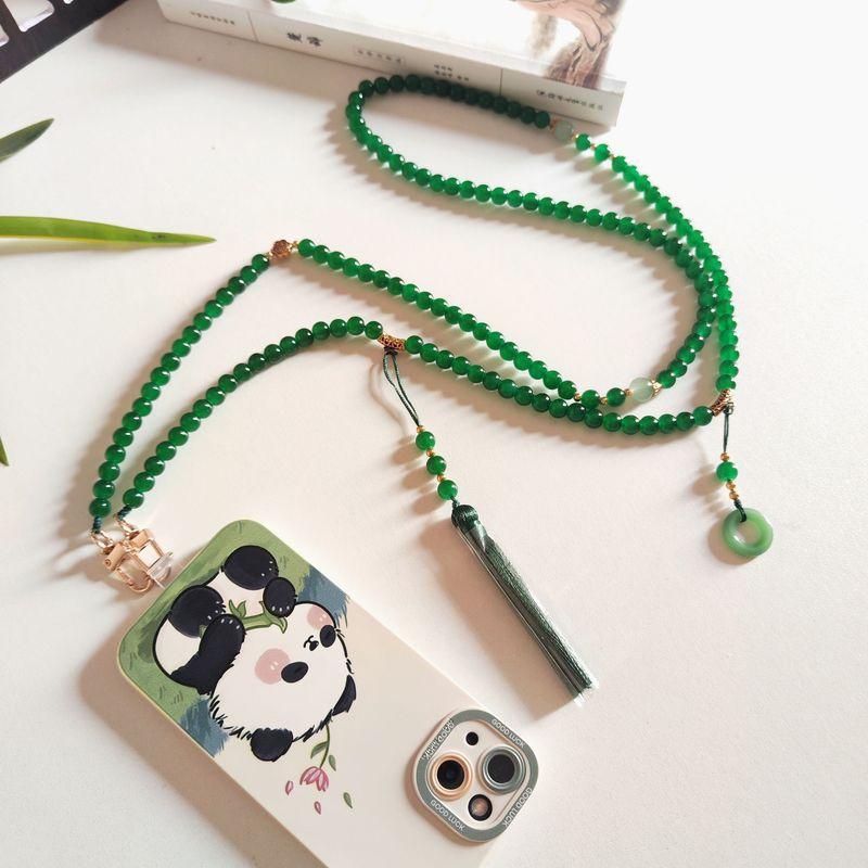 

New Chinese Safety Buckle Fringed Beaded Messenger Chain Long Necklace National Style Antique Style Accessories Women S Cheongsam Retro Yingluo