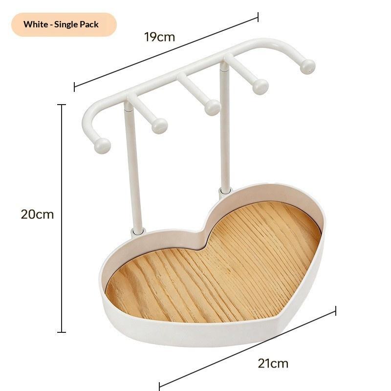Jewelry Organizer Display Stand Rack With Wooden Tray For Earrings Bracelet Necklaces Rings Storage Hanging Organizer Holder
