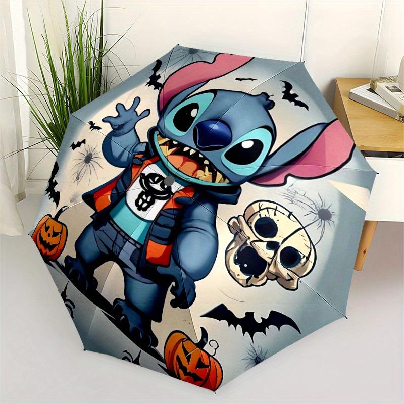 1pc Stitch Halloween Automatic Open/close, All-Season Portable Folding Umbrella, Perfect Gift for Friends , Sturdy Ribs yy250808010