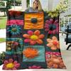 1 Stück Best Friend Geschenk Decke - Vintage Blumen Patchwork Design, Weiches Flanell Ganzjahres Gemütlicher Überwurf für Sofa, Bett, Fernsehraum - Geburtstag, Jahrestag, Hol
