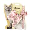 Floral Solid Nylon Dog Harness with I-Shape Bow Tie Summer Walking Leash Set for Chihuahua Medium Yorkie Durable Pet Accessories