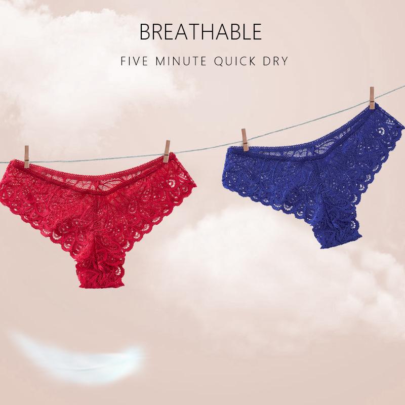 Women's Underwear Lace Sexy Panties Female Underpants Solid Color Transparent Panty Intimates Low-Rise Women Lingerie