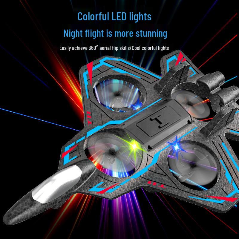 Long-Endurance Children's Remote-Control Glider - Durable Foam Four-Axis Drone