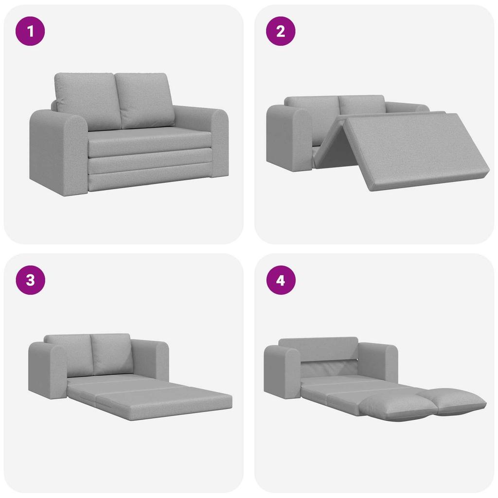 Cloud Gray Sleeper Sofa 148 X 71 X 83 Cm Fabric