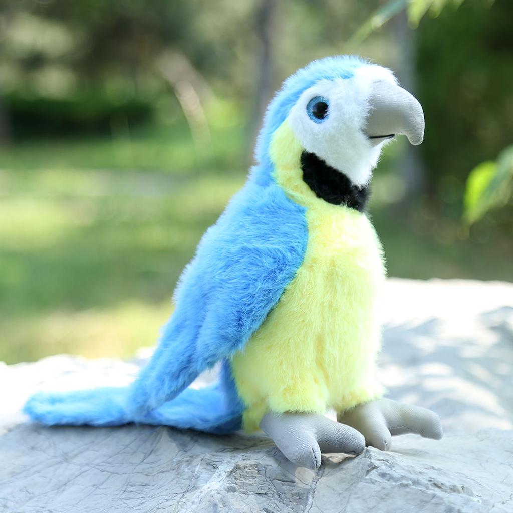 Macaw Simulated Plush Toys Cute Parrot Plushie Toy Stuffed Animal Plush Keychains Women's Handbag Pendants Kawaii Puppets