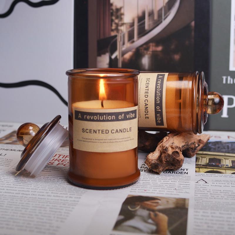 

Креативная прямоугольная коричневая бутылка ароматическая свеча украшение на день рождения ароматическое стекло свадебный сувенир ароматическая свеча 6*11cm