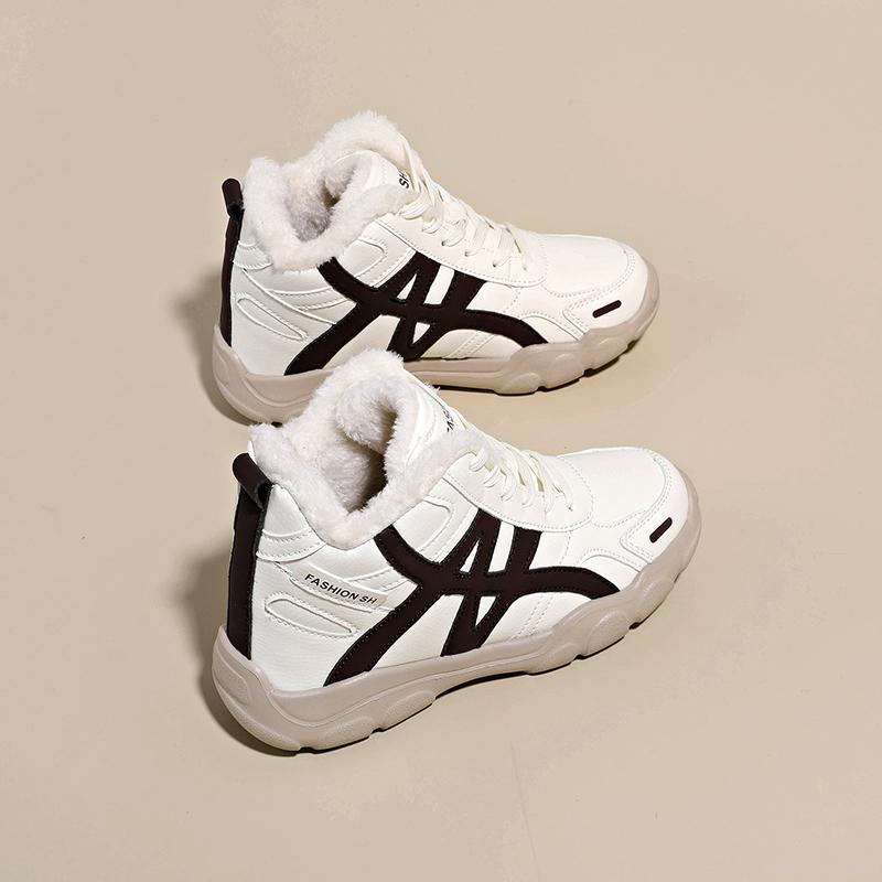 TUINANLE Women's Winter Ankle Boots New Casual Sports Warmed Shoes Woman Platform Plus Plush Sneakers